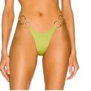 NWT: Monica Hansen Beachwear Icon Ring Thong Bikini Bottom Sizes: XS, SM & MED